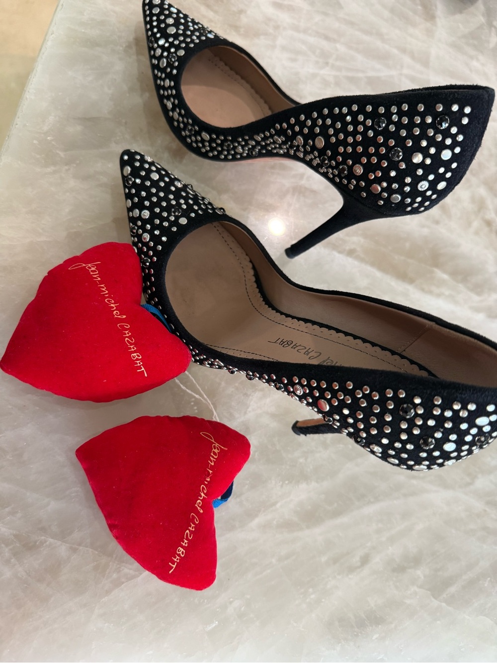Jean Michel Cazabat Studded Black Pumps